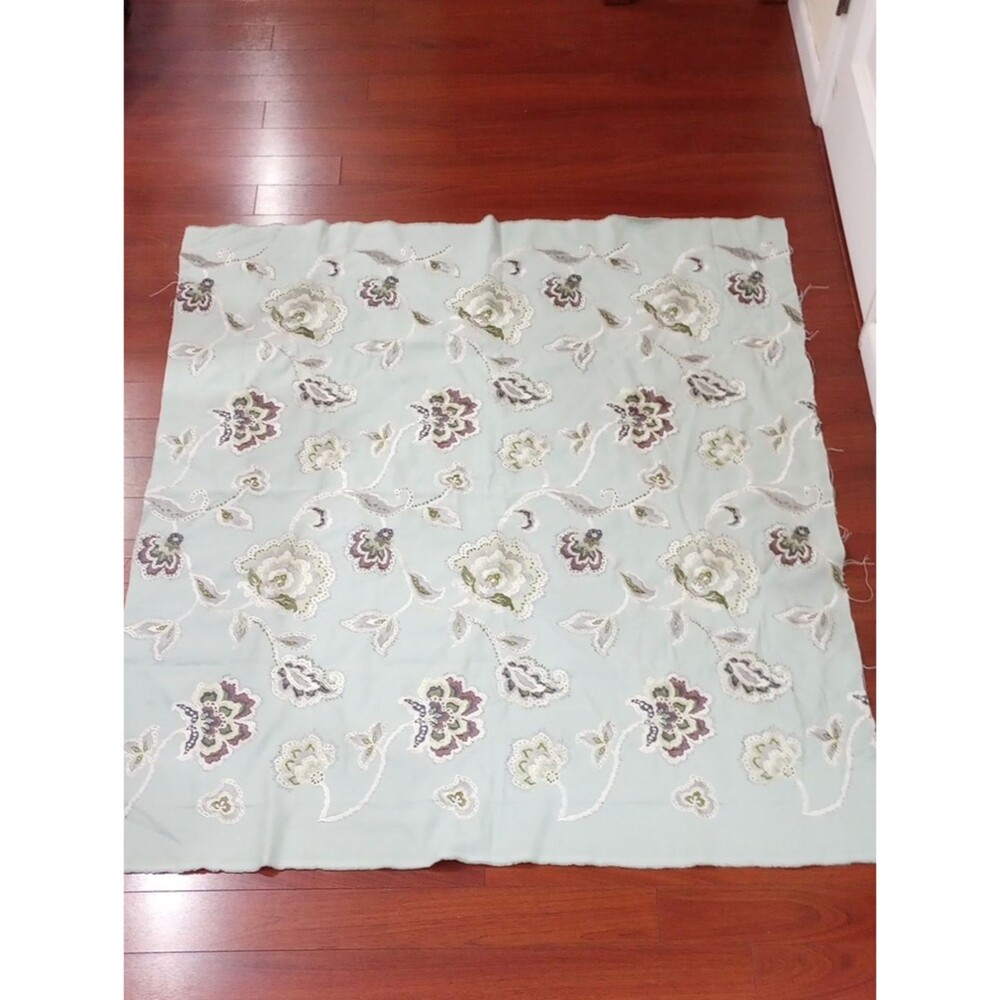 Woven Jacquard Floral Fabric Remnant